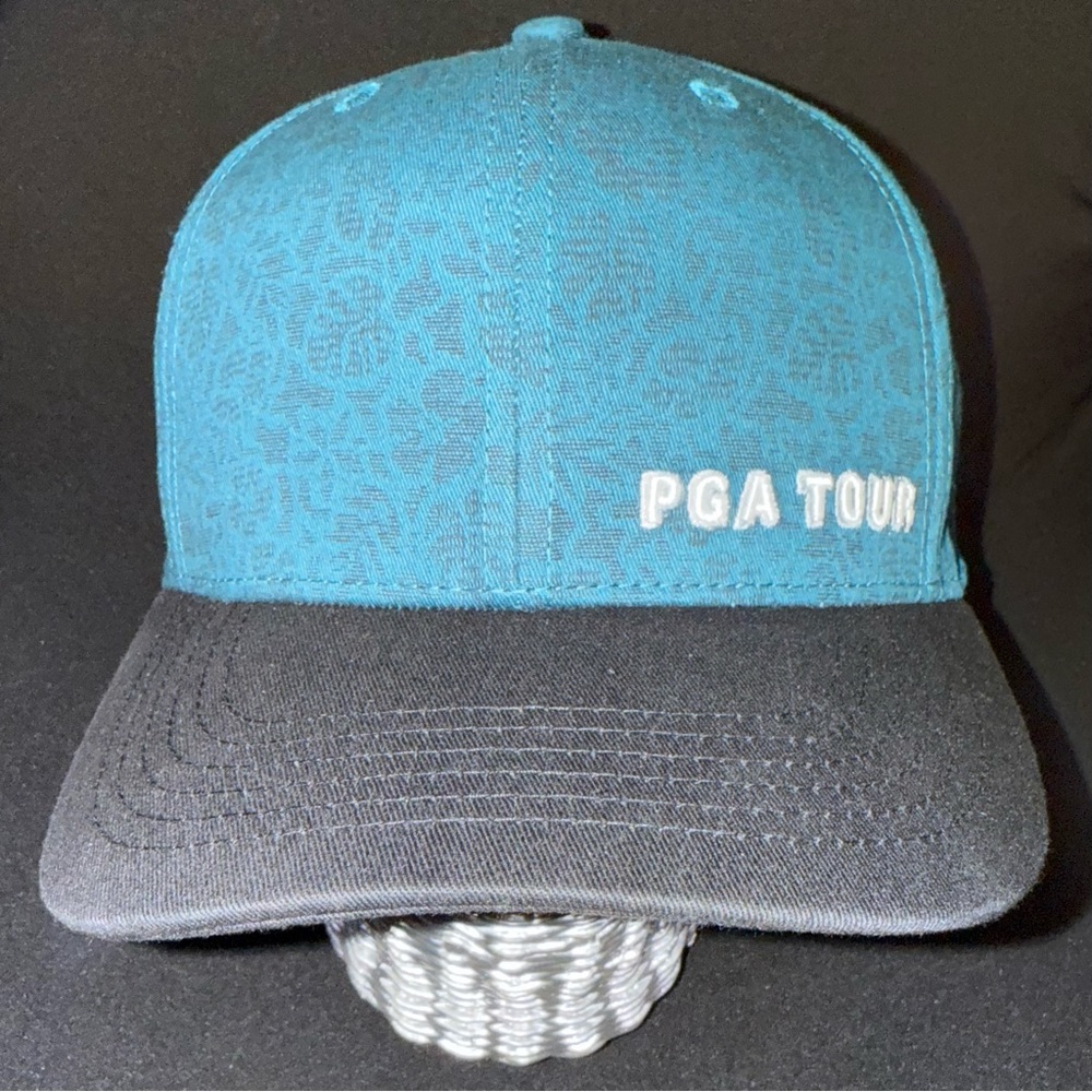 PGA Tour Teal and Black Hat
